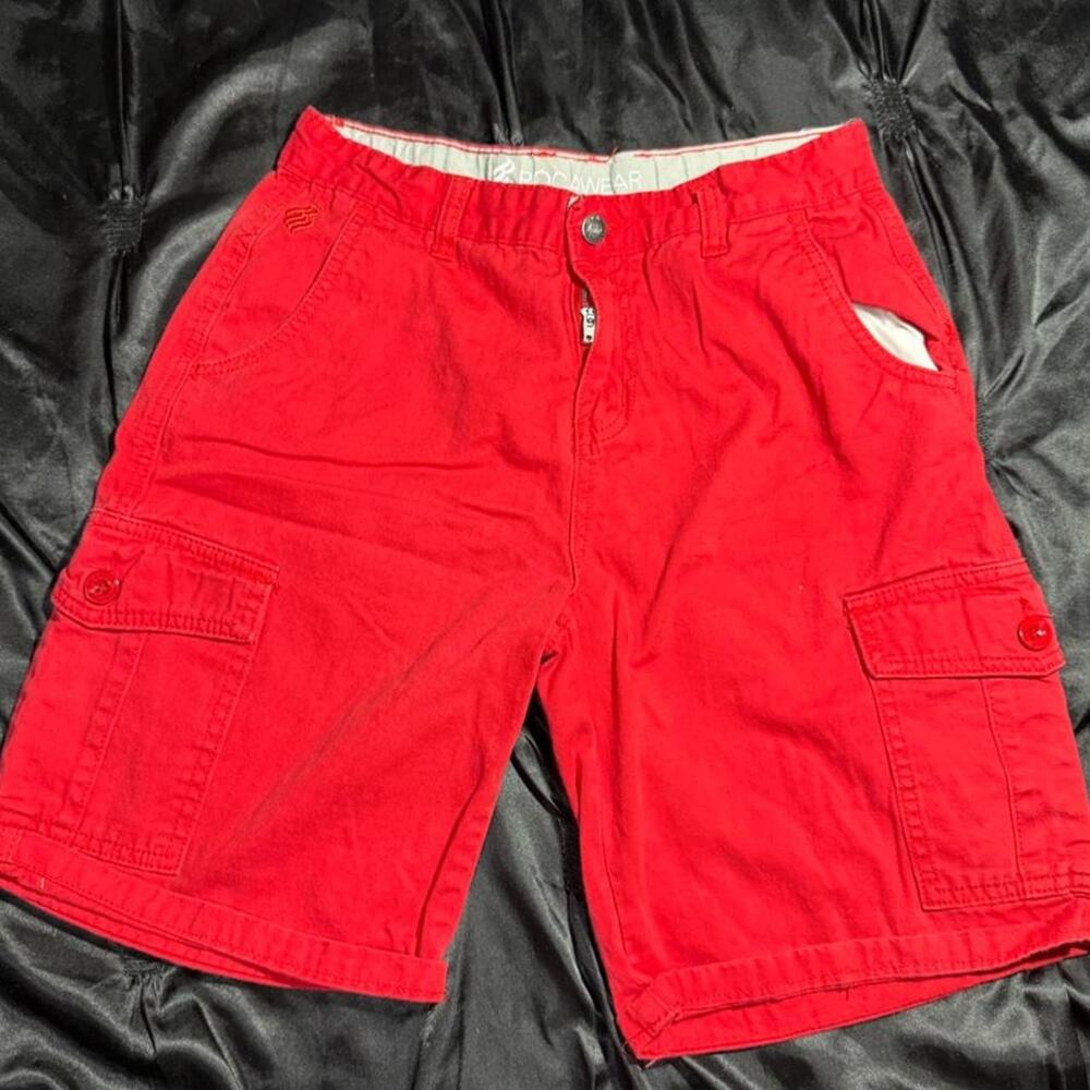 Red rocawear cargo shorts with